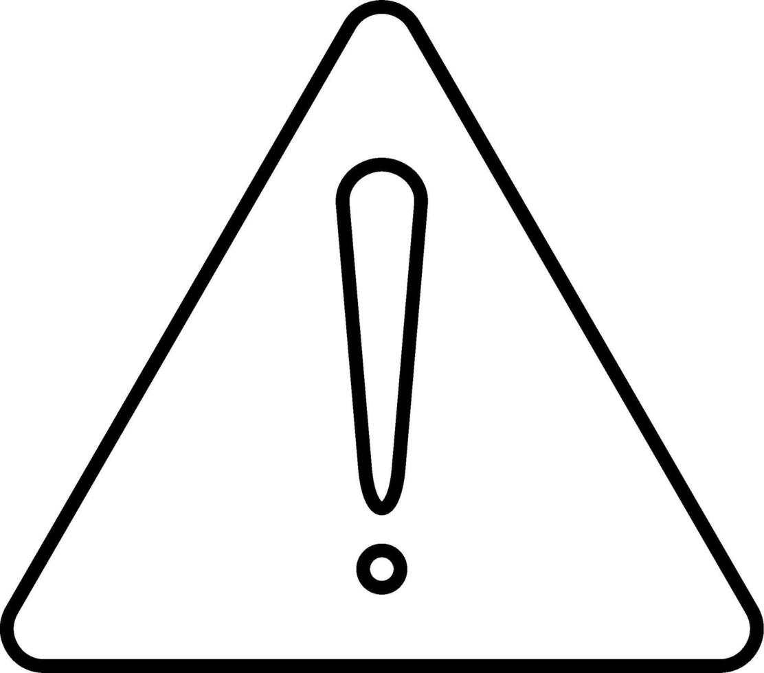A warning sign with an exclamation mark on it vector