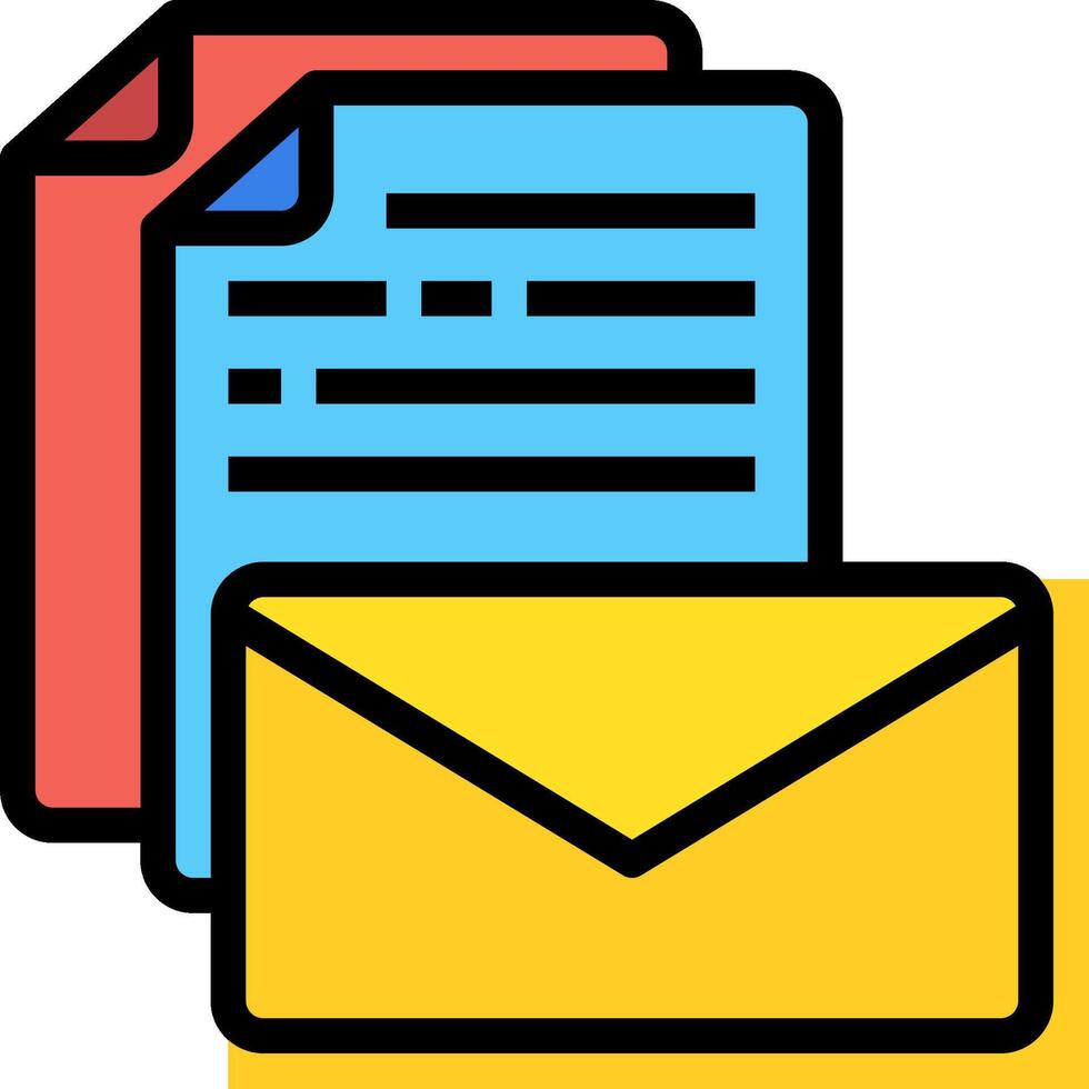 Email and documents icon vector