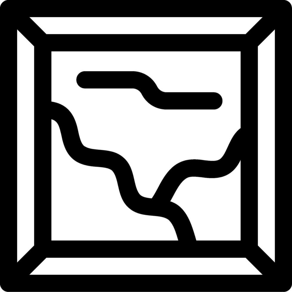 A black and white square with a map inside vector