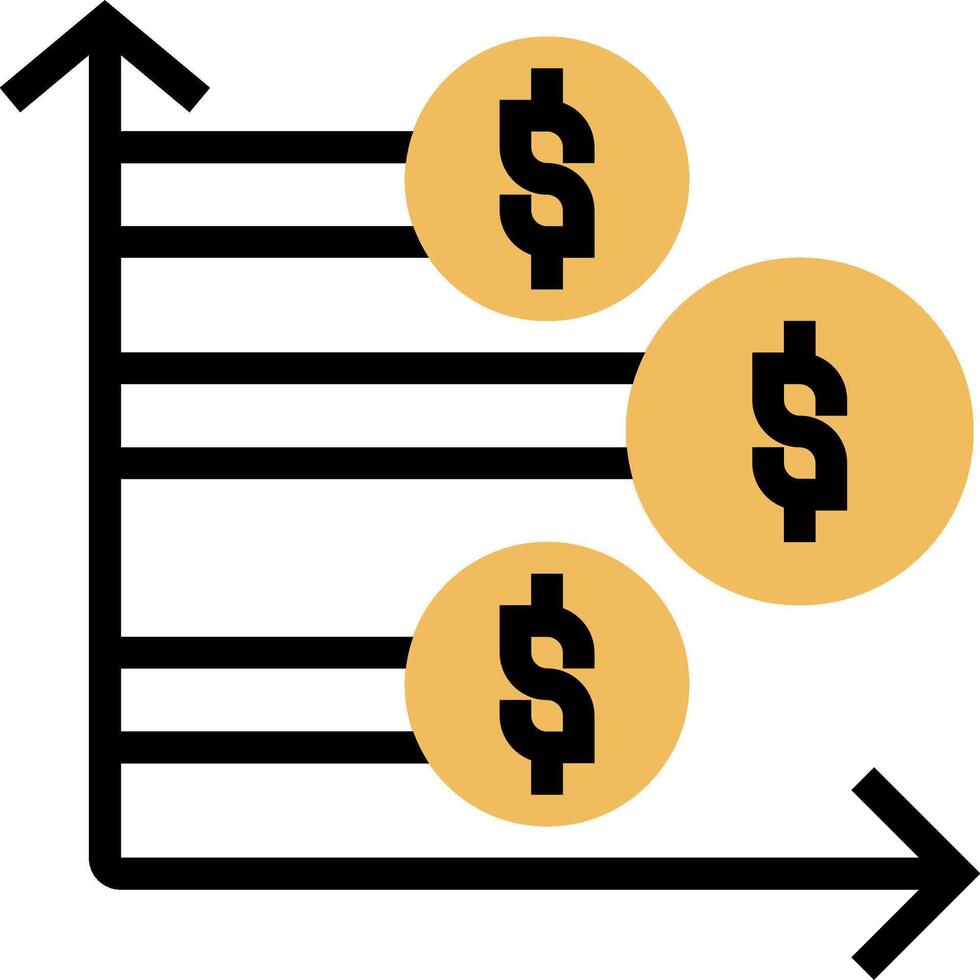 A diagram of a money flow chart vector