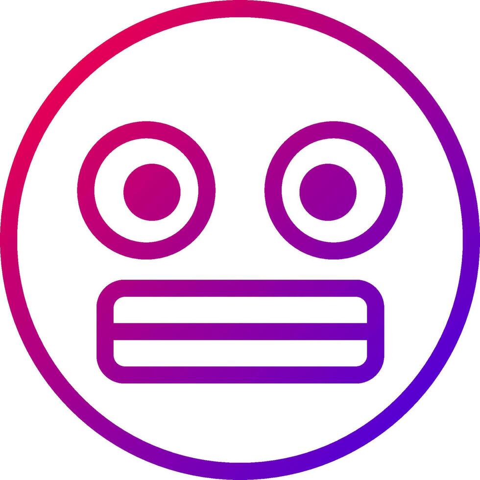 A purple and pink emoticor with a face vector