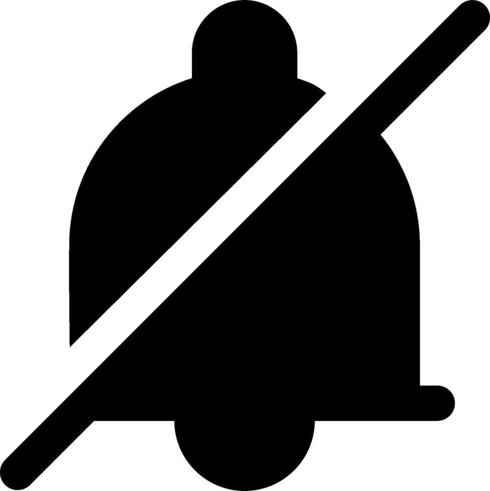 No bell icon vector