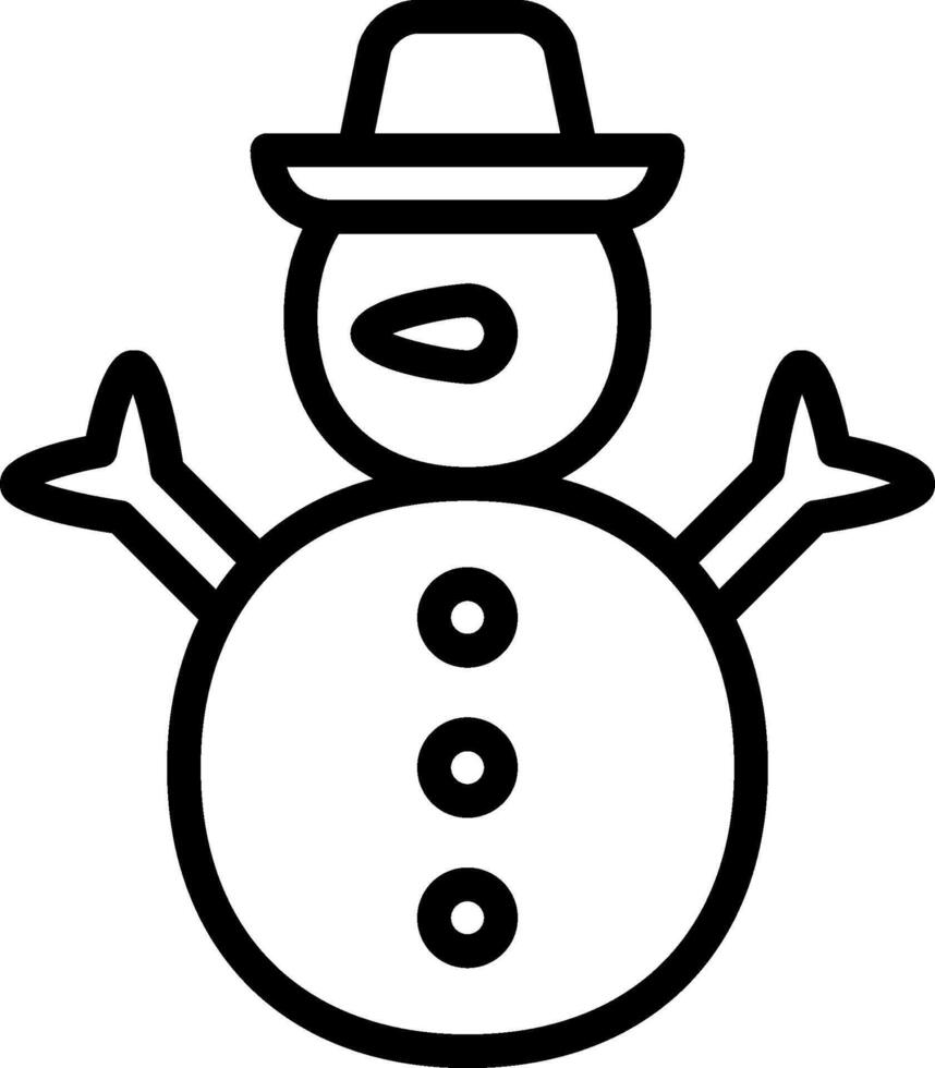 A snowman with hat and gloves on vector