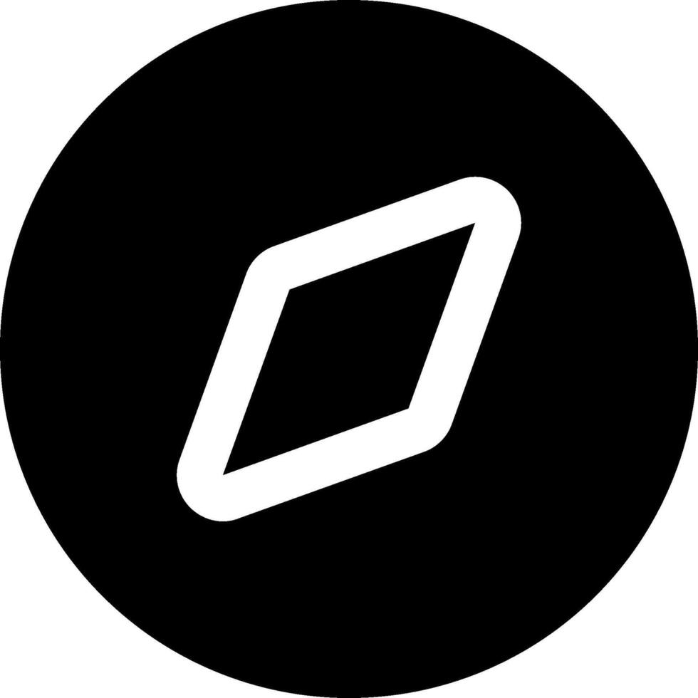 A black and white logo with a square in it vector