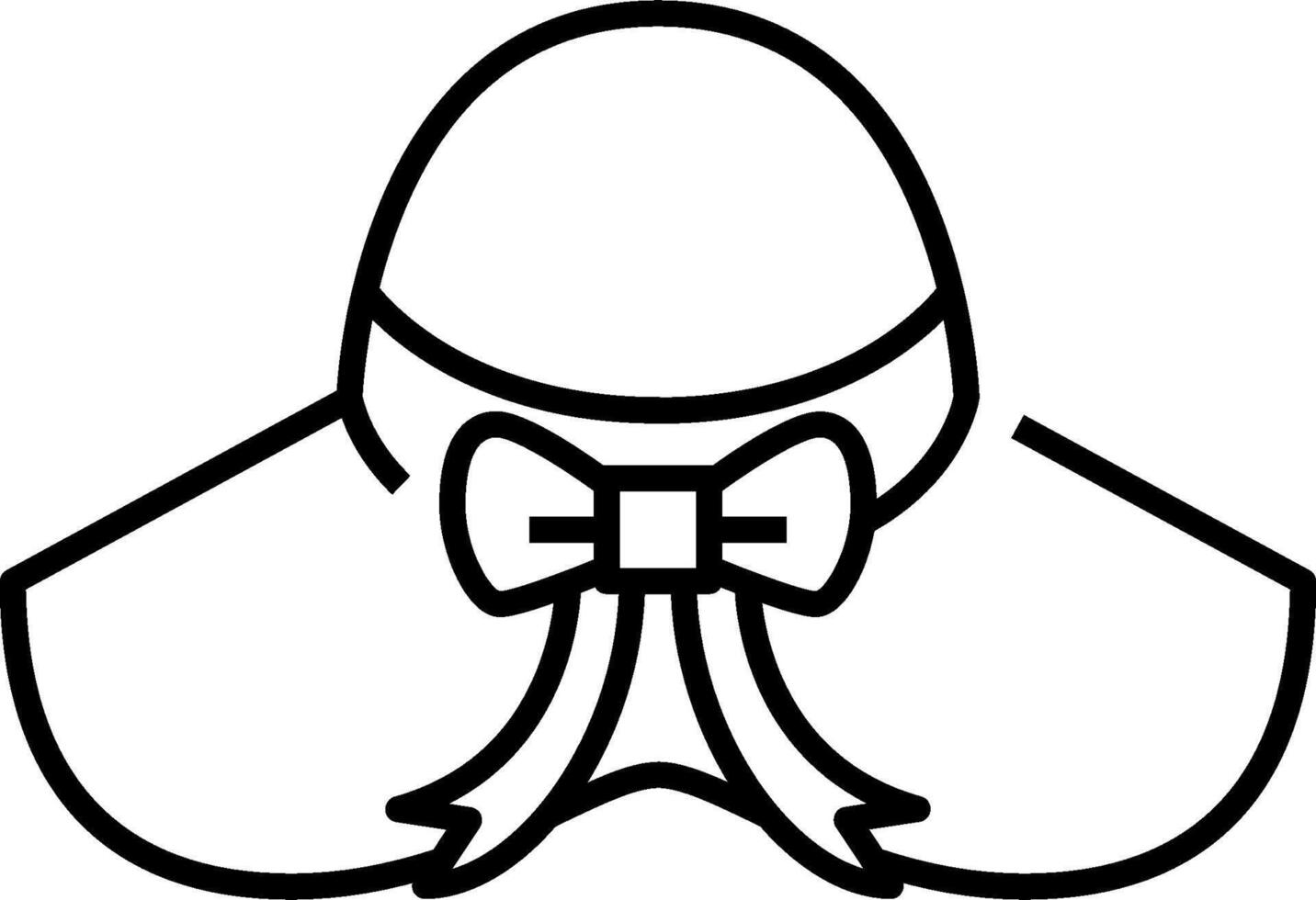A black and white drawing of a bow tie vector