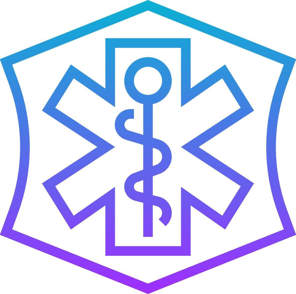 The medical symbol of the star of life vector