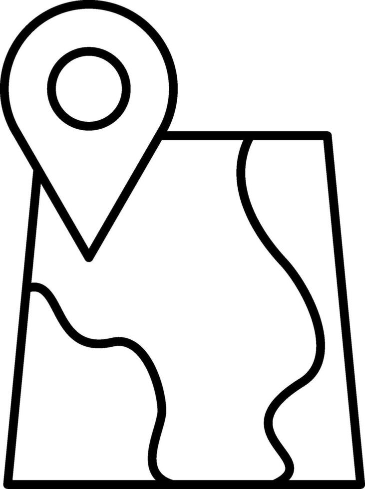 Map pin icon outline vector