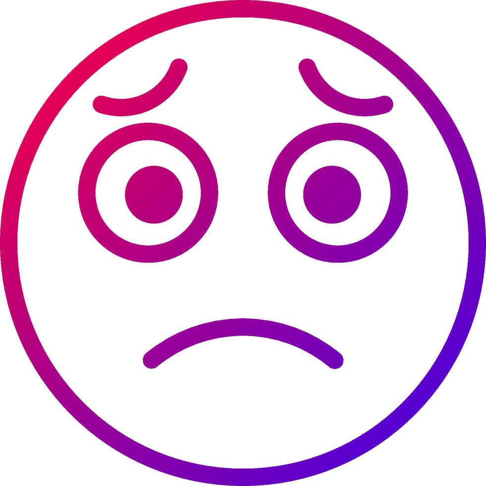 A sad emoticor with a sad face vector