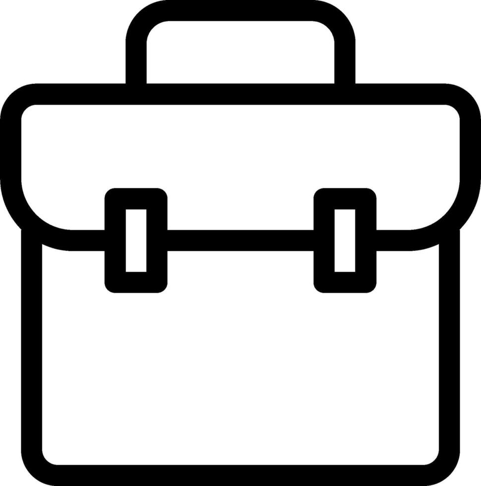 A black and white image of a briefcase vector