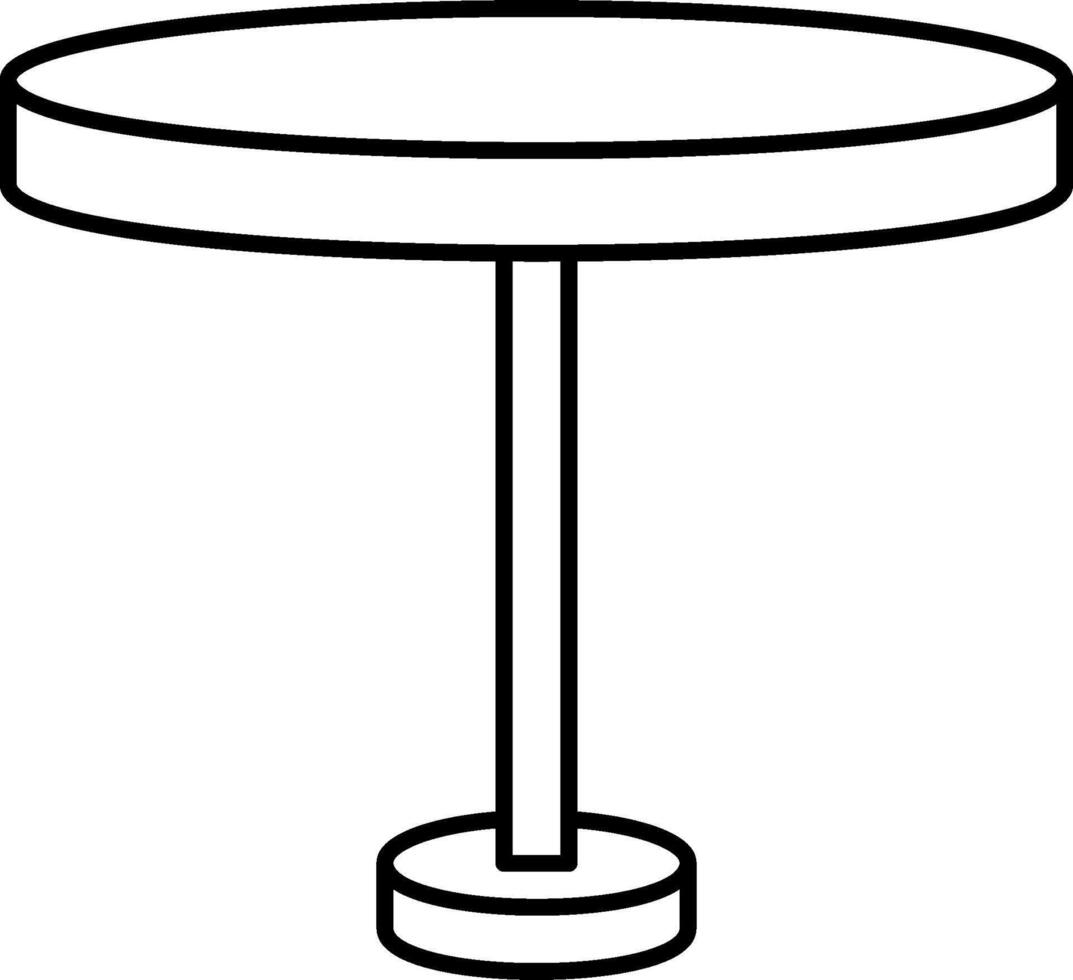 Table with round base illustration vector