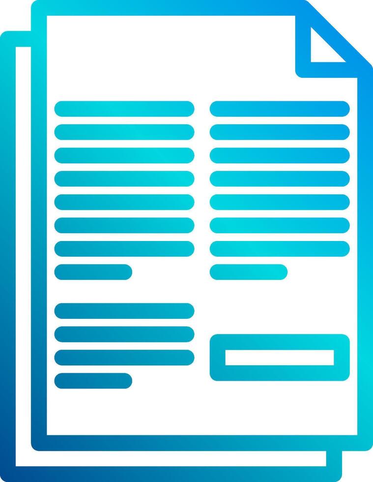 A blue and white icon of a document vector