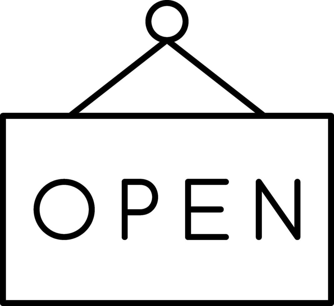 Open sign clipart vector