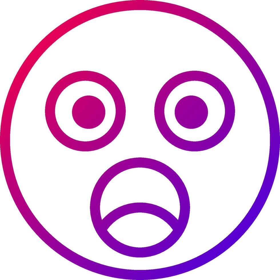 A purple and pink emoticor with a face vector