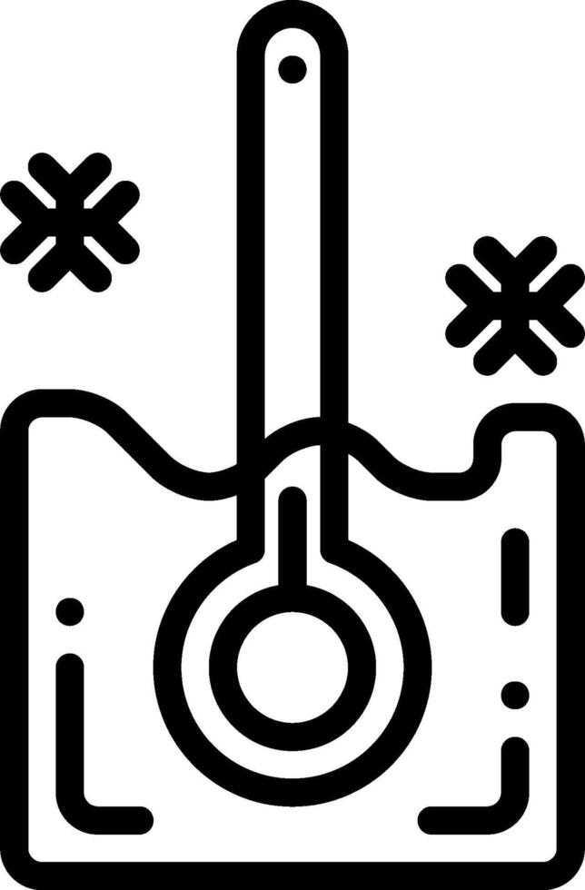 A black and white icon of a shovel vector