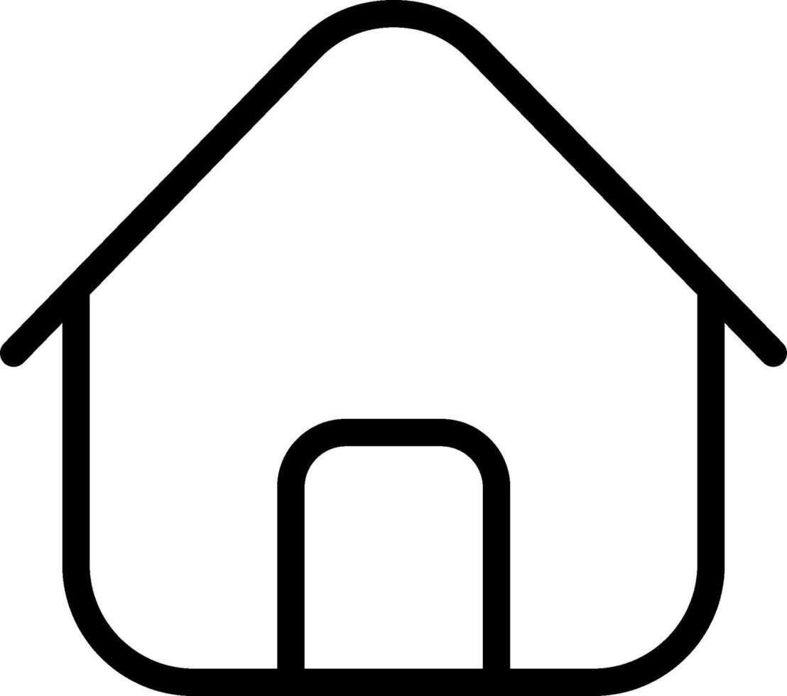A house with a door and a window vector