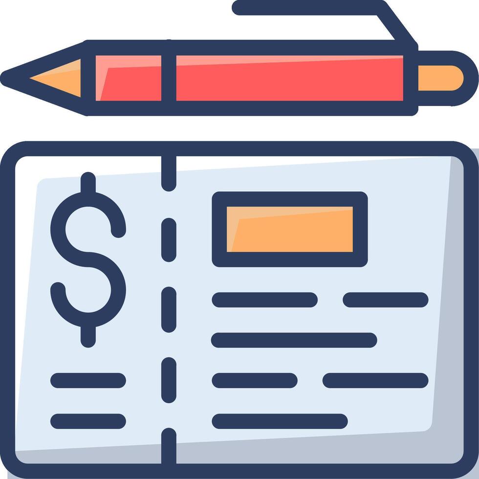 Pencil and paper icon vector