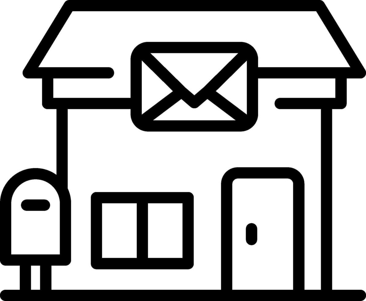 Mailbox icon with envelope and mailbox vector