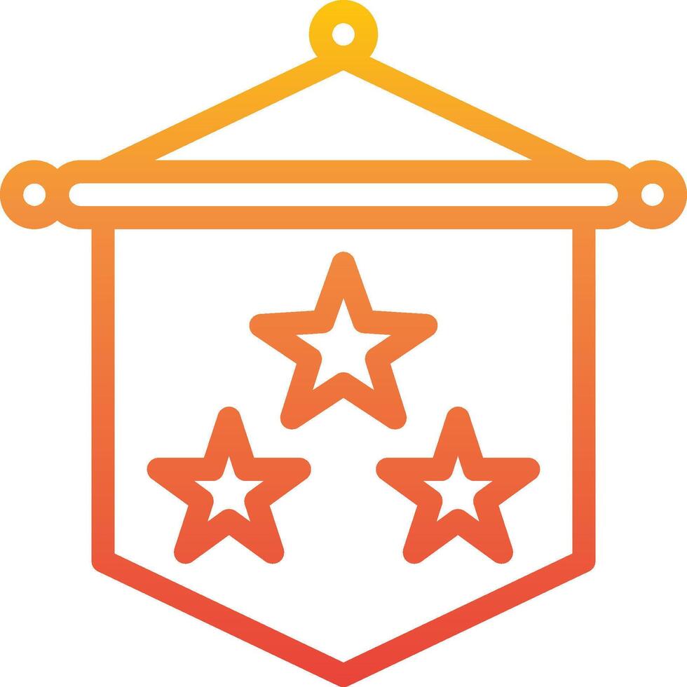 A star logo with three stars on it vector