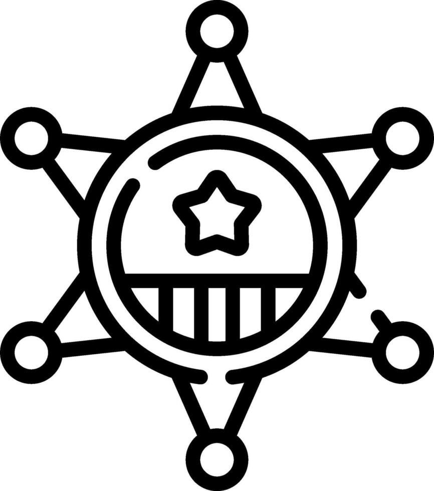 A sheriff's badge with stars on it vector