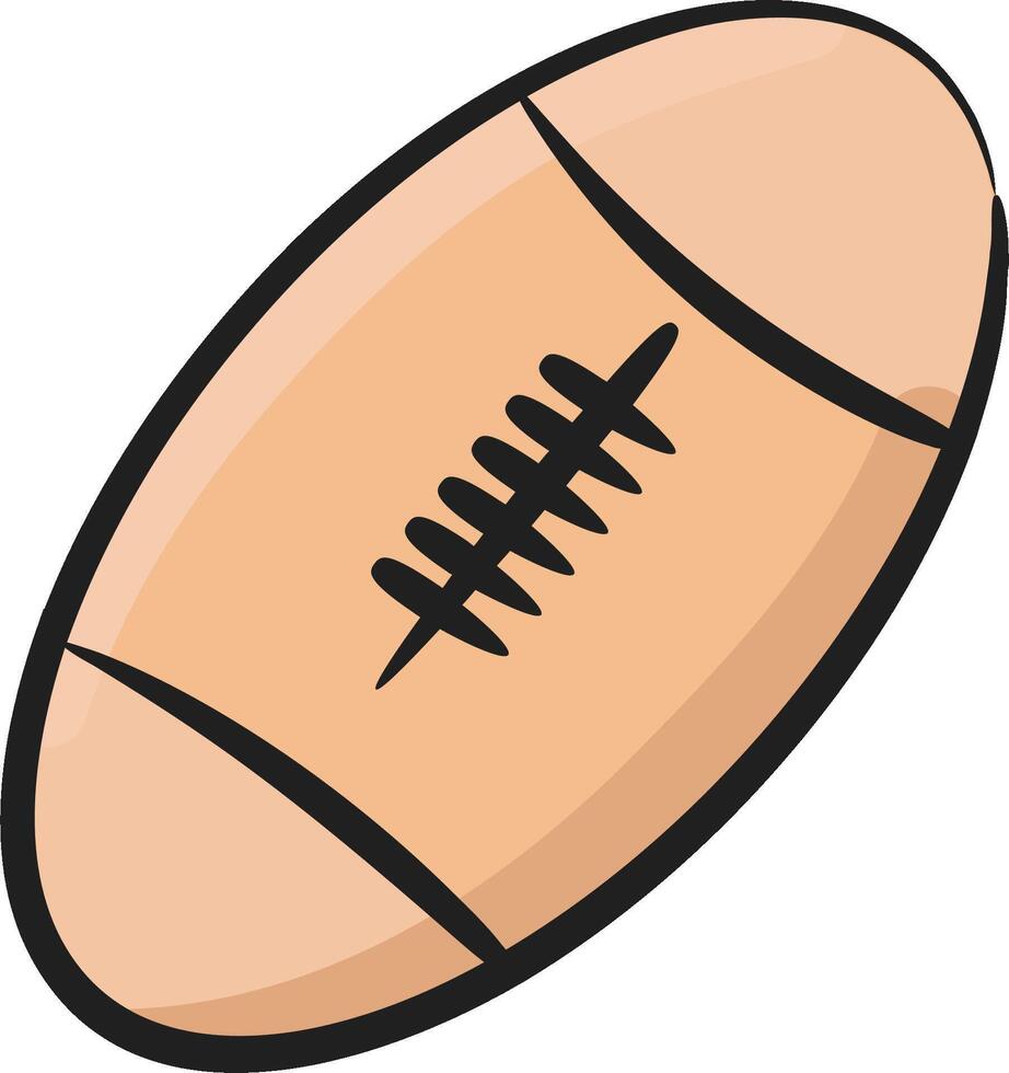 An american football ball on a white background vector