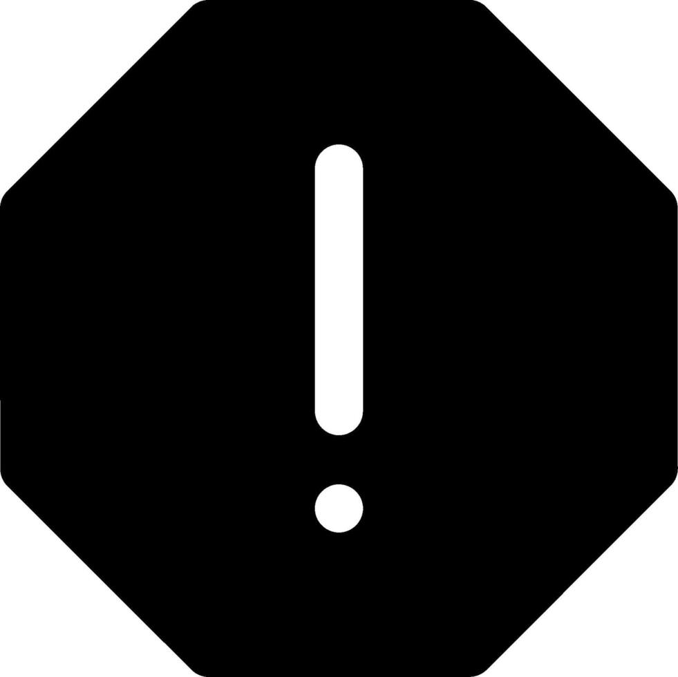A black and white image of a warning sign vector