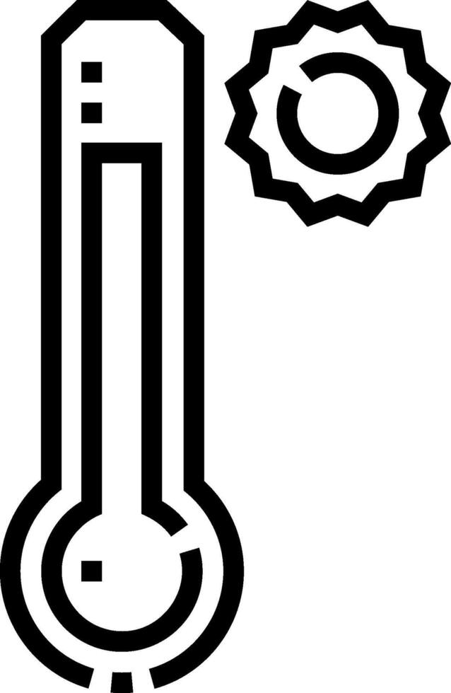 Thermometer icon with a gear and a thermometer vector