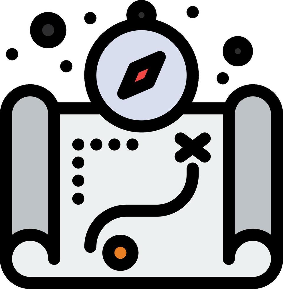 A robot is sitting on a table with a compass vector