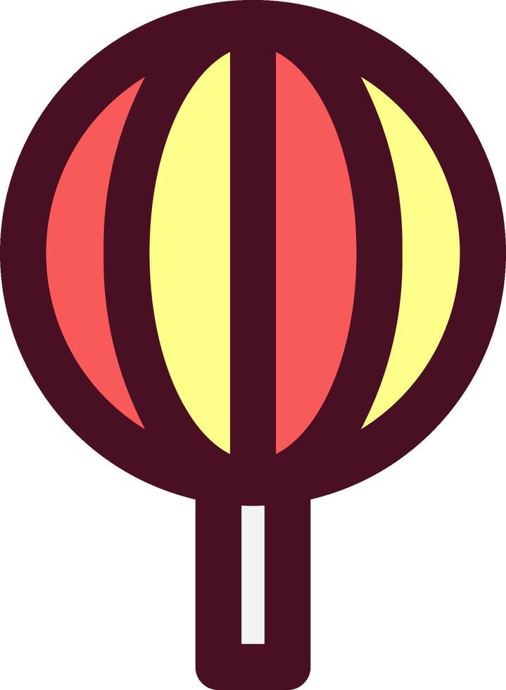 A red and yellow chinese lantern vector