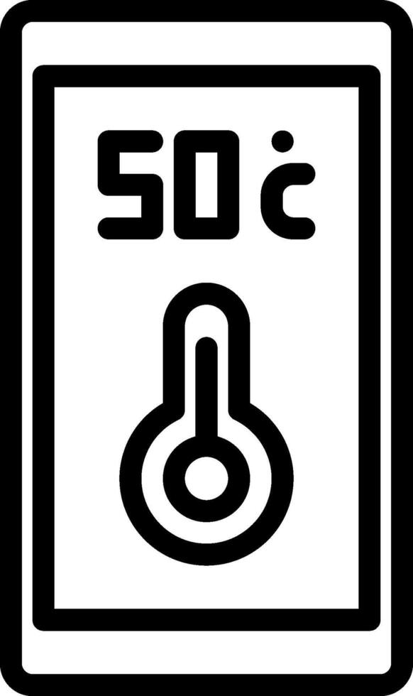 A black and white image of a thermometer vector