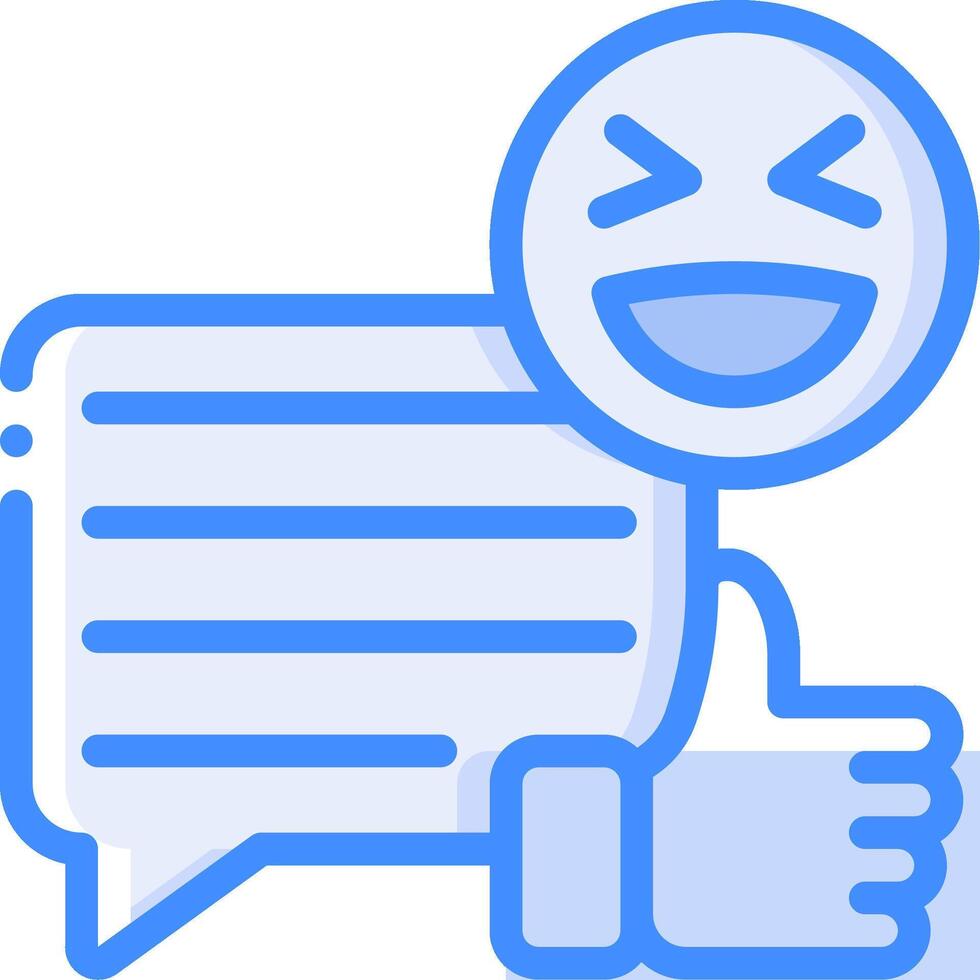 Thumbs up emoji chat bubble icon vector