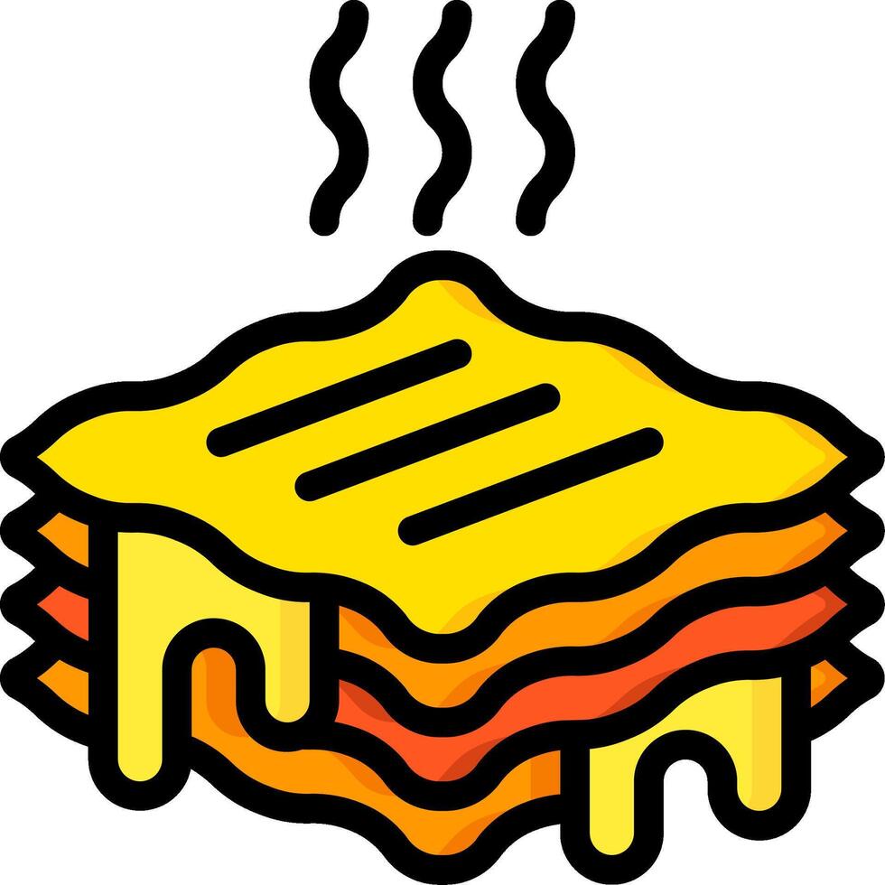 A stack of cheese and bacon on a white background vector