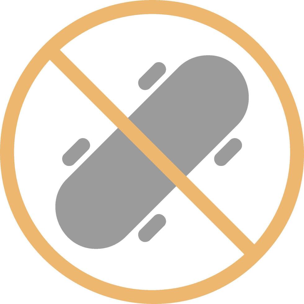 No skateboard sign vector