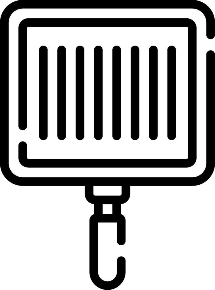 A grill with a handle on it vector