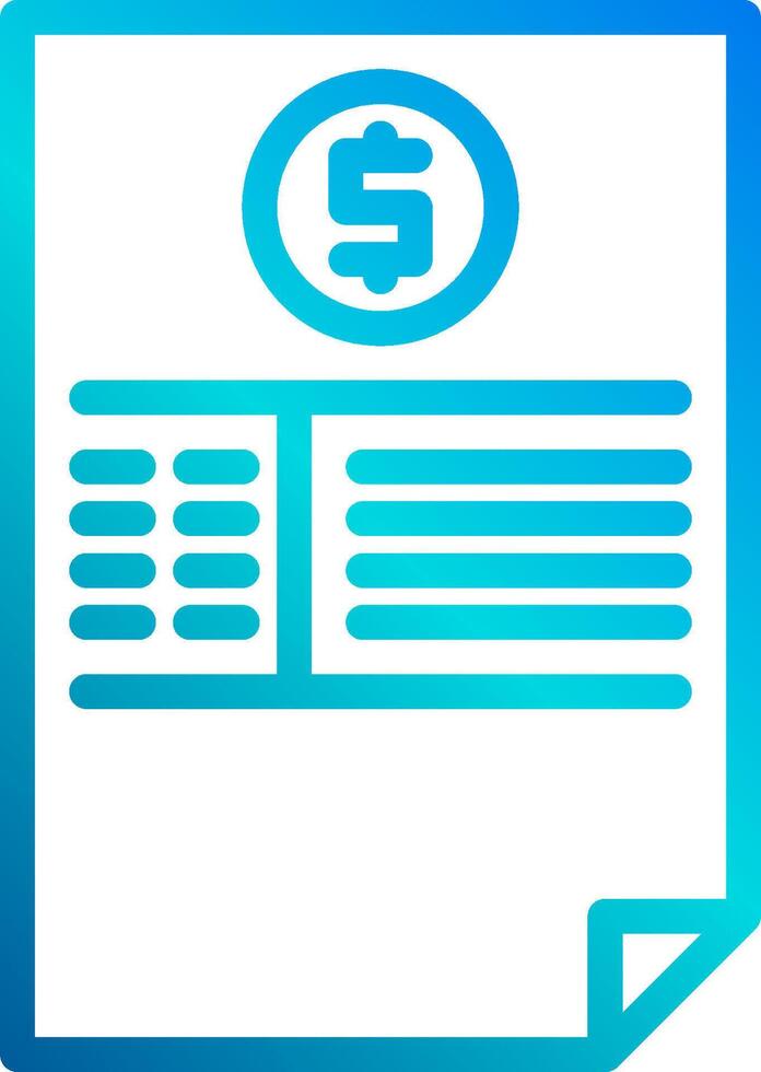 A money icon in a blue and white square vector