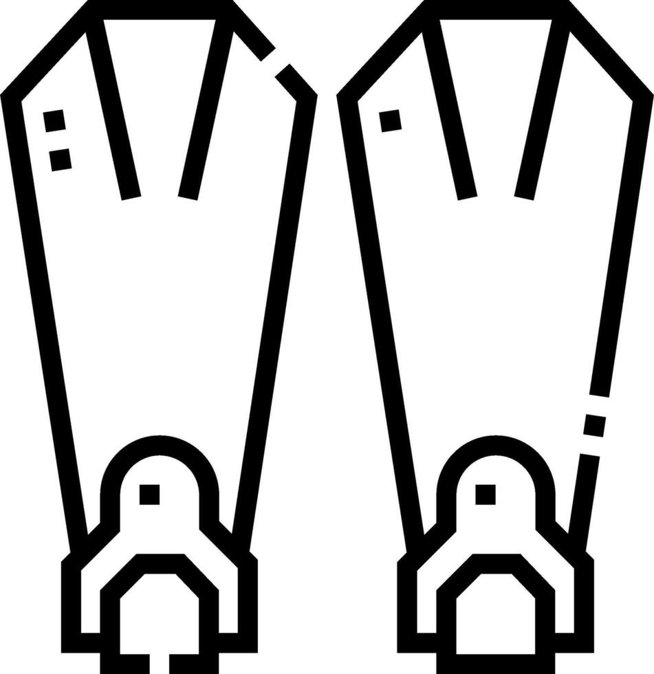 Two black and white icons of a pair of boots vector