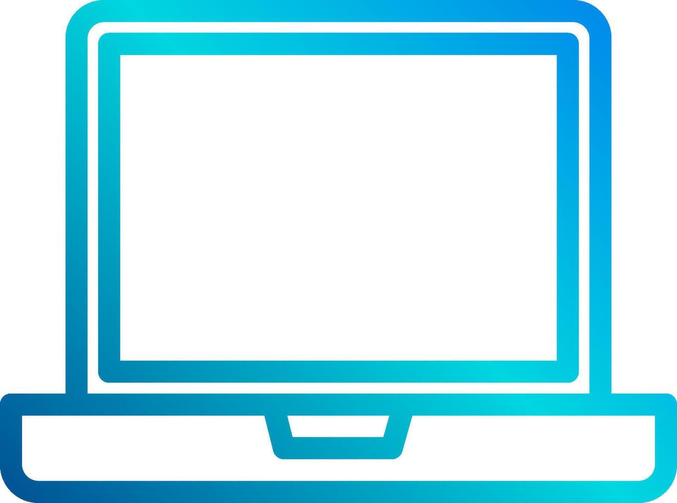 A laptop computer icon on a white background vector