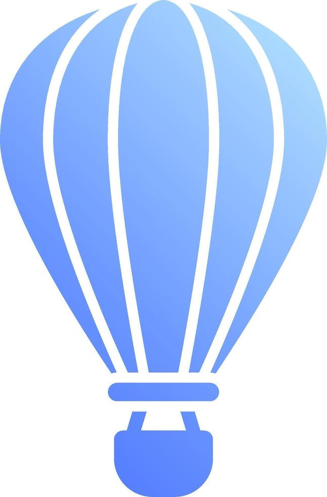 A blue hot air balloon on a white background vector