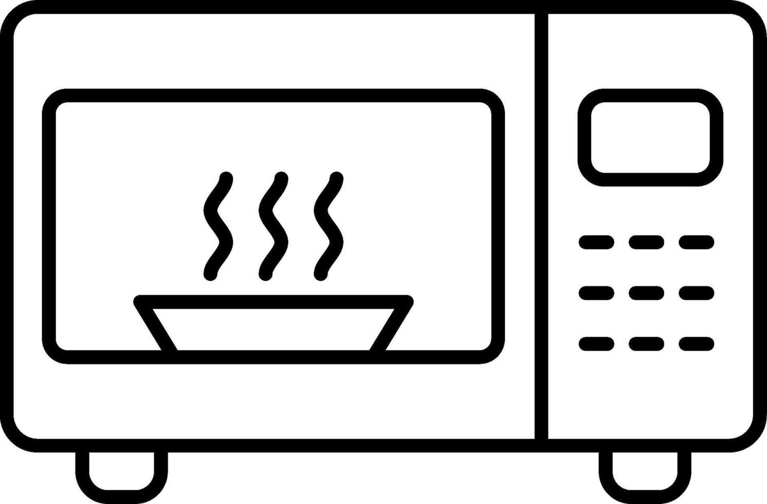 Microwave oven icon vector