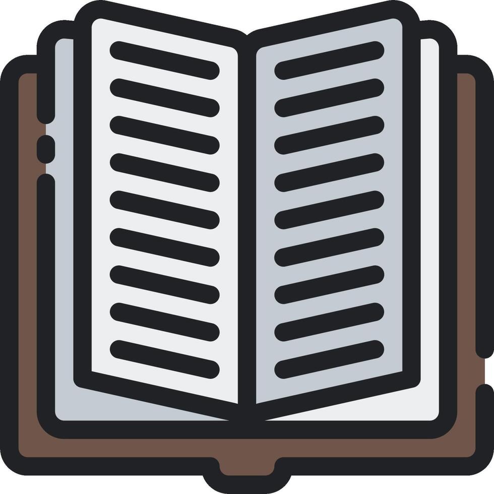 An open book icon on a white background vector