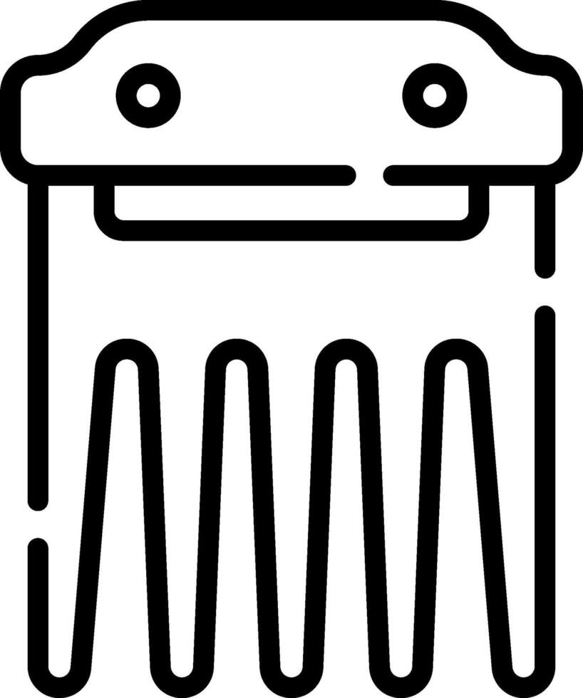A comb icon on a white background vector