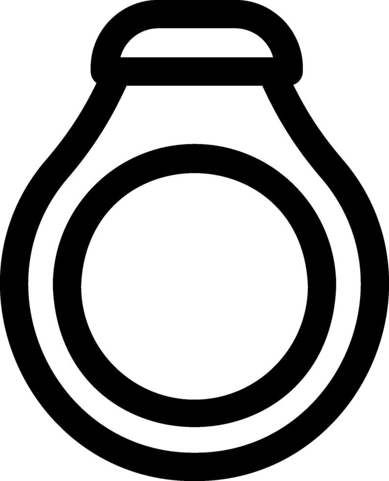 A black and white illustration of a ring vector