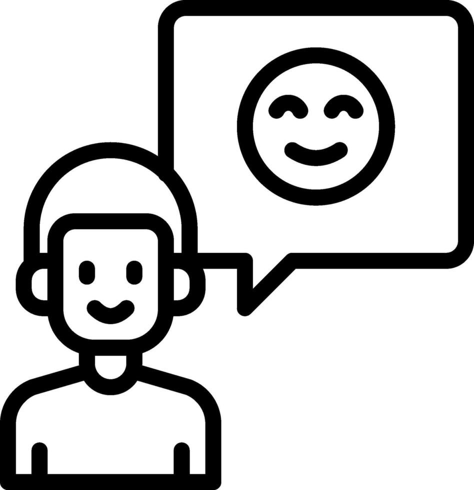 A man is talking to a smiley face vector