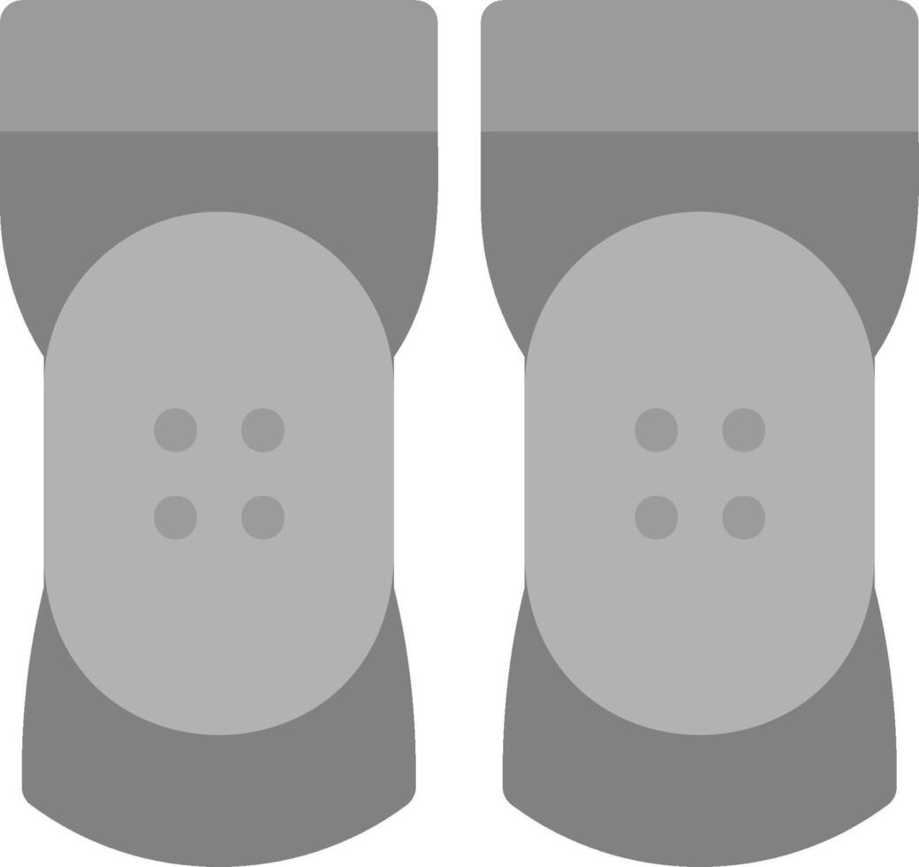 Two gray knee pads on a white background vector