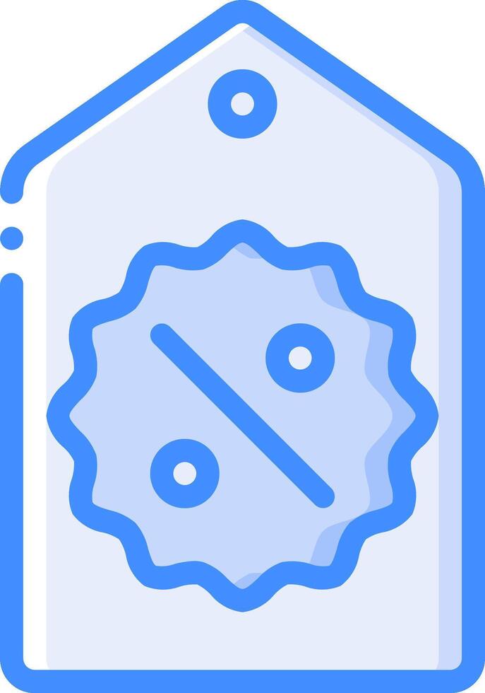 A price tag with a percentage sign on it vector