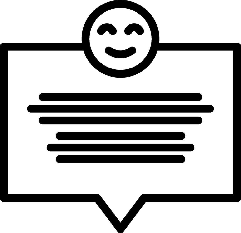 A black and white icon of a smiley face vector