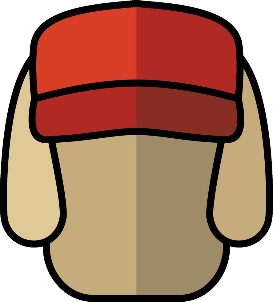 A cartoon dog wearing a red baseball cap vector