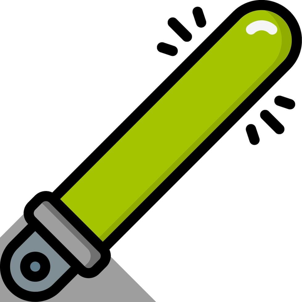 A green tube with a black handle vector