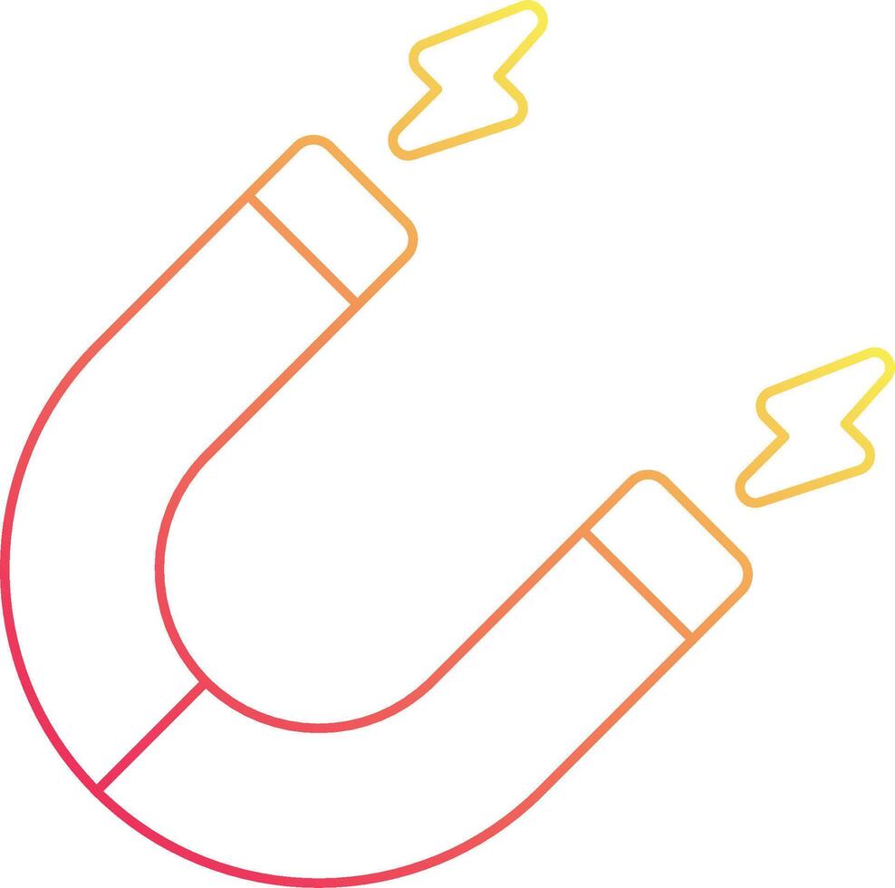 A magnet with a lightning bolt on it vector