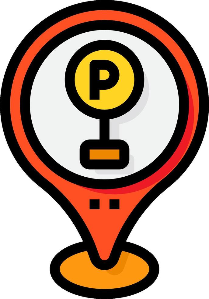 Parking icon illustration vector