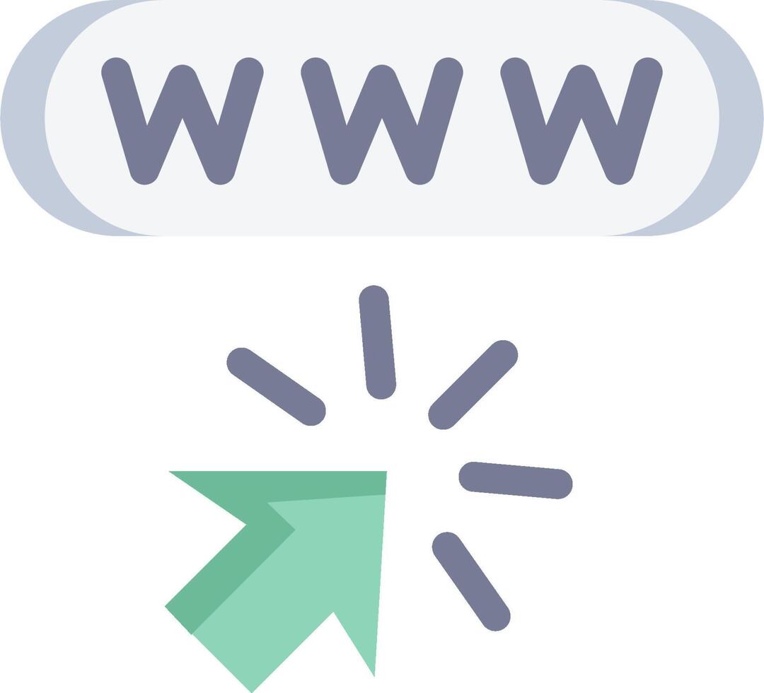 An icon of a web address with an arrow pointing to it vector